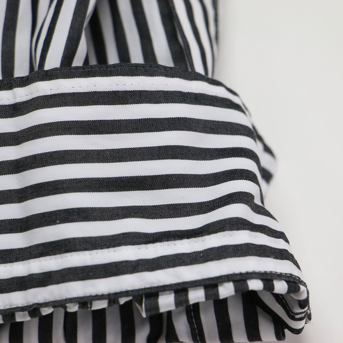 23秋冬 コットン ルーズ シャツ / レギュラーカラー 長袖 オーバーサイズ ストライプ