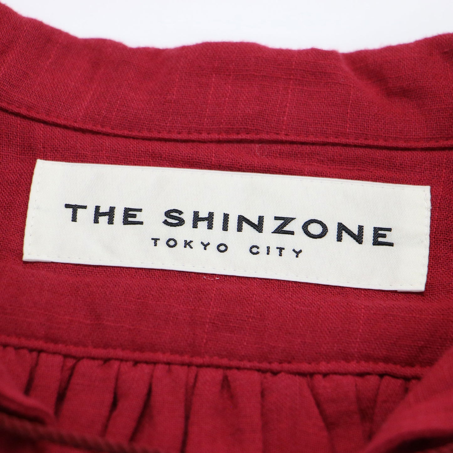 24春夏 ガーゼ スモック ブラウス / GAZE SMOCK BLOUSE 七分袖 Vネック ギャザー ラグランスリーブ コットン