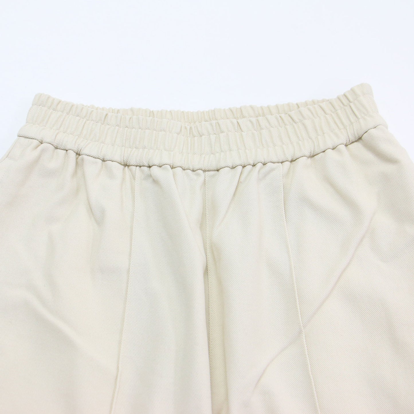 24秋冬 コットン ツイル イージーパンツ / ワイド テーパード ウエストゴム ハイウエスト