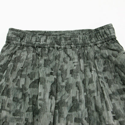 25春夏 ジャガード ゴム タック パンツ / イージーパンツ ワイド ハイウエスト モザイク柄