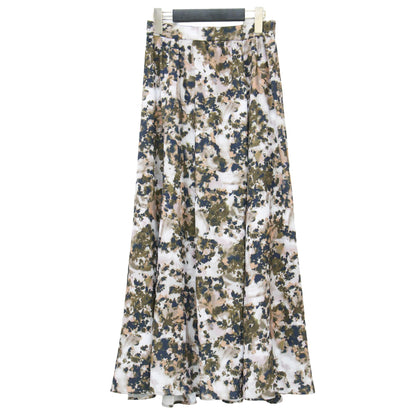 フラワープリント ボリューム スカート / ロング丈 ギャザー 花柄