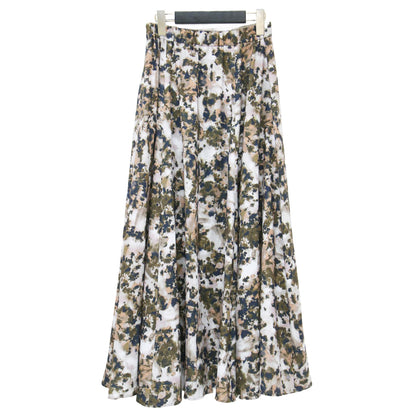 フラワープリント ボリューム スカート / ロング丈 ギャザー 花柄