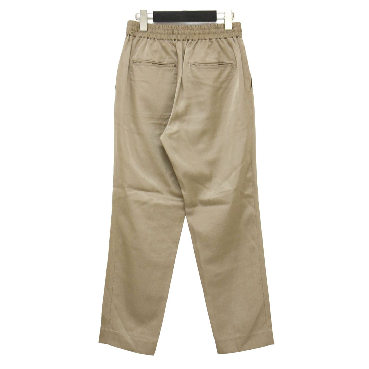 20秋冬 サテン ドローストリング パンツ / イージーパンツ テーパード ウエストゴム コットン