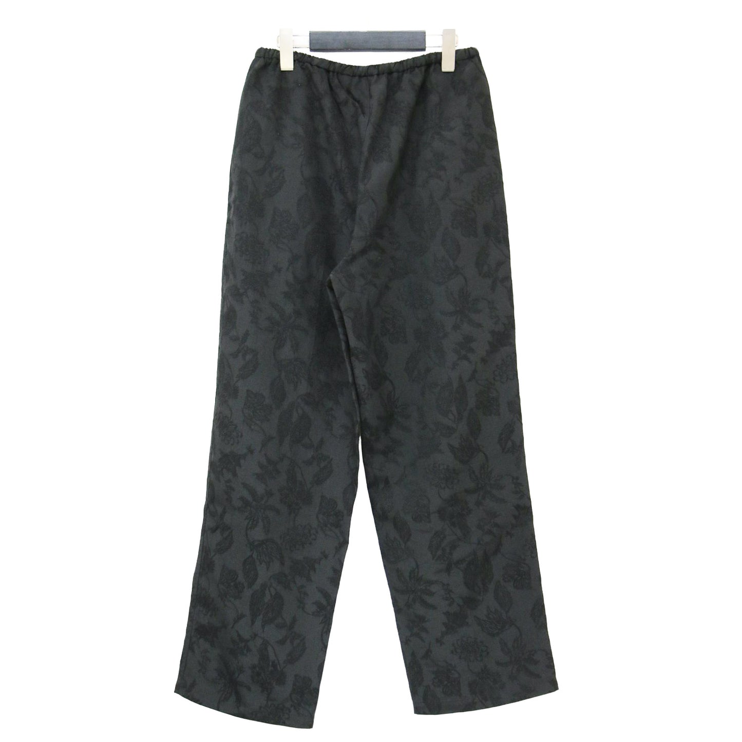 24秋冬 チャイナ イージーパンツ / テーパード ハイウエスト ドローストリング ボタニカル柄 ジャガード