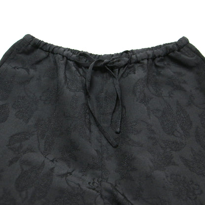 24秋冬 チャイナ イージーパンツ / テーパード ハイウエスト ドローストリング ボタニカル柄 ジャガード