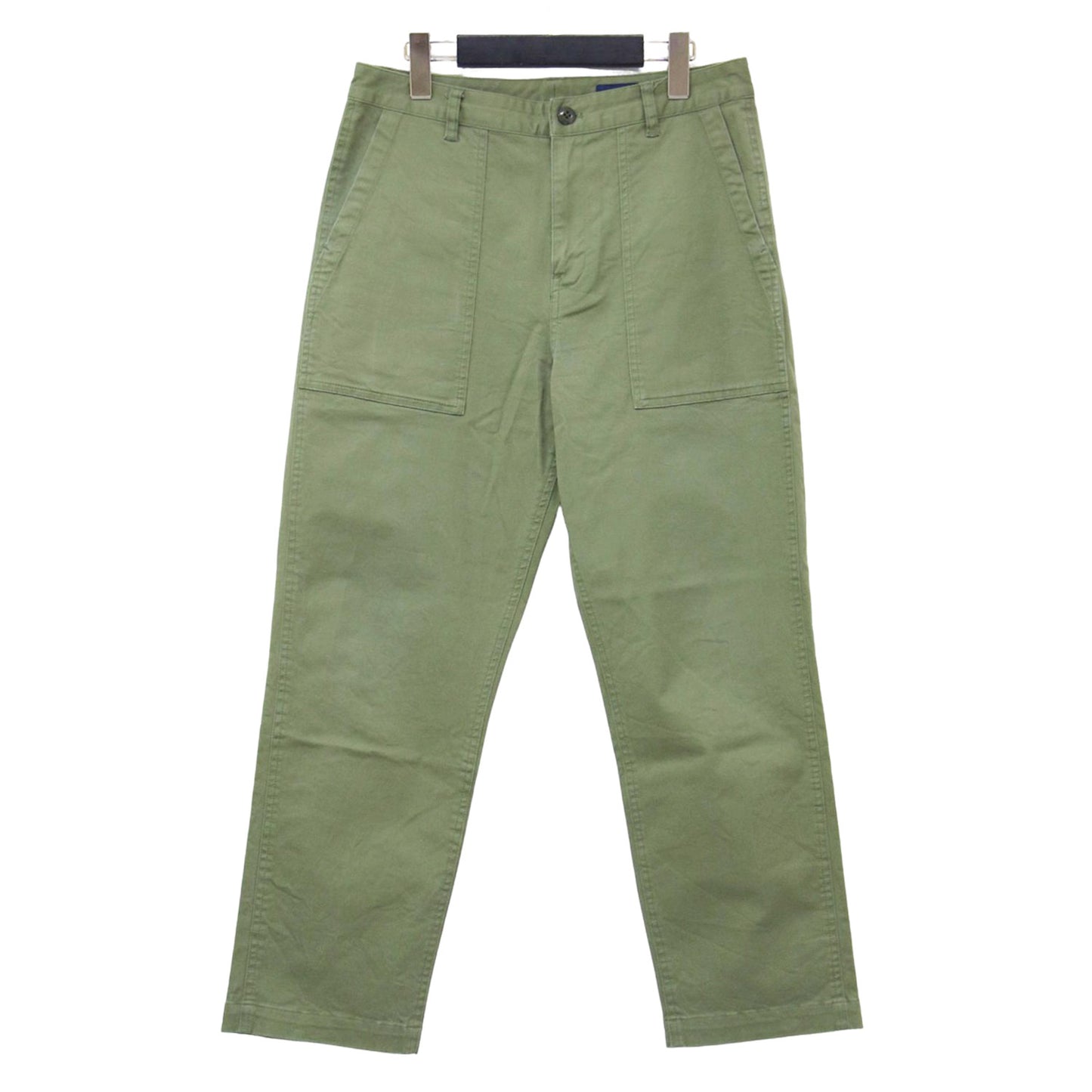 ベーシック ベイカー パンツ / ワークパンツ テーパード ハイウエスト ストレッチ コットン