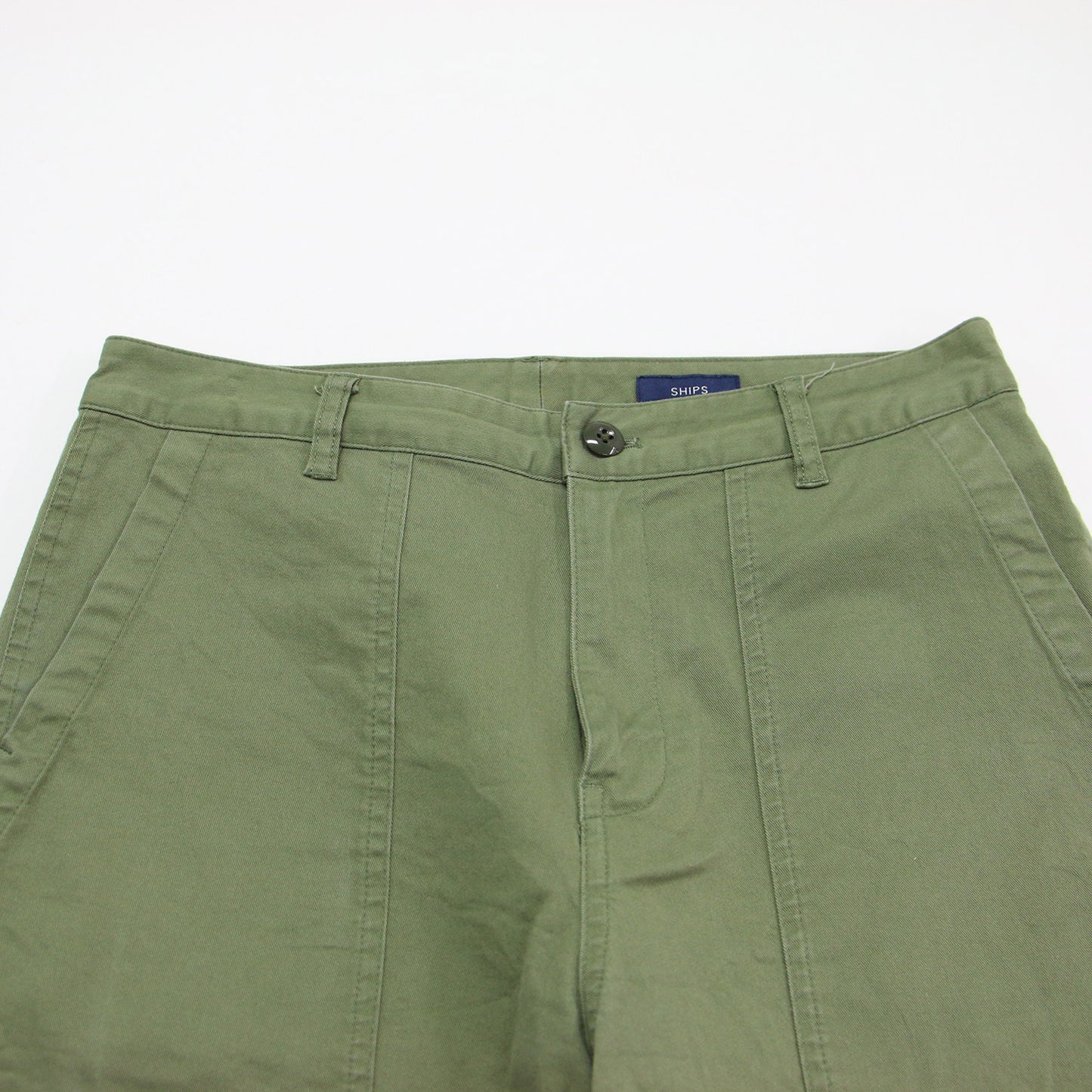 ベーシック ベイカー パンツ / ワークパンツ テーパード ハイウエスト ストレッチ コットン