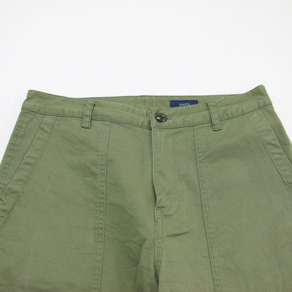 ベーシック ベイカー パンツ / ワークパンツ テーパード ハイウエスト ストレッチ コットン