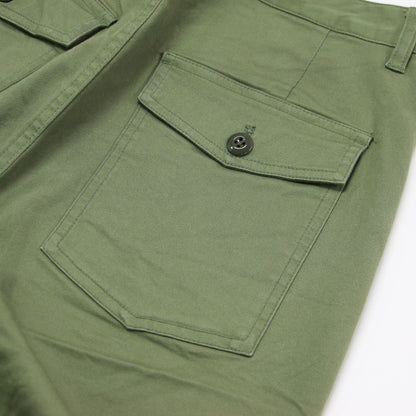 ベーシック ベイカー パンツ / ワークパンツ テーパード ハイウエスト ストレッチ コットン