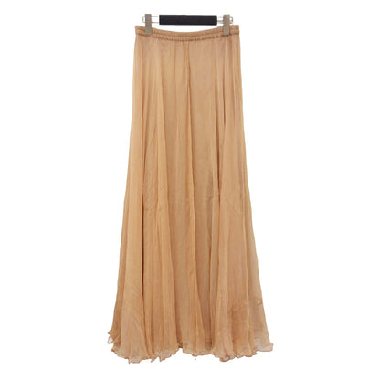 21春夏 シフォン フレア ロング スカート / JAMIE エストゴム シアー 楊柳