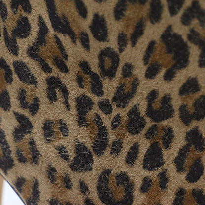 レオパード ピンヒール ショートブーツ / ブーティ― ポインテッドトゥ ハイヒール ヒョウ柄