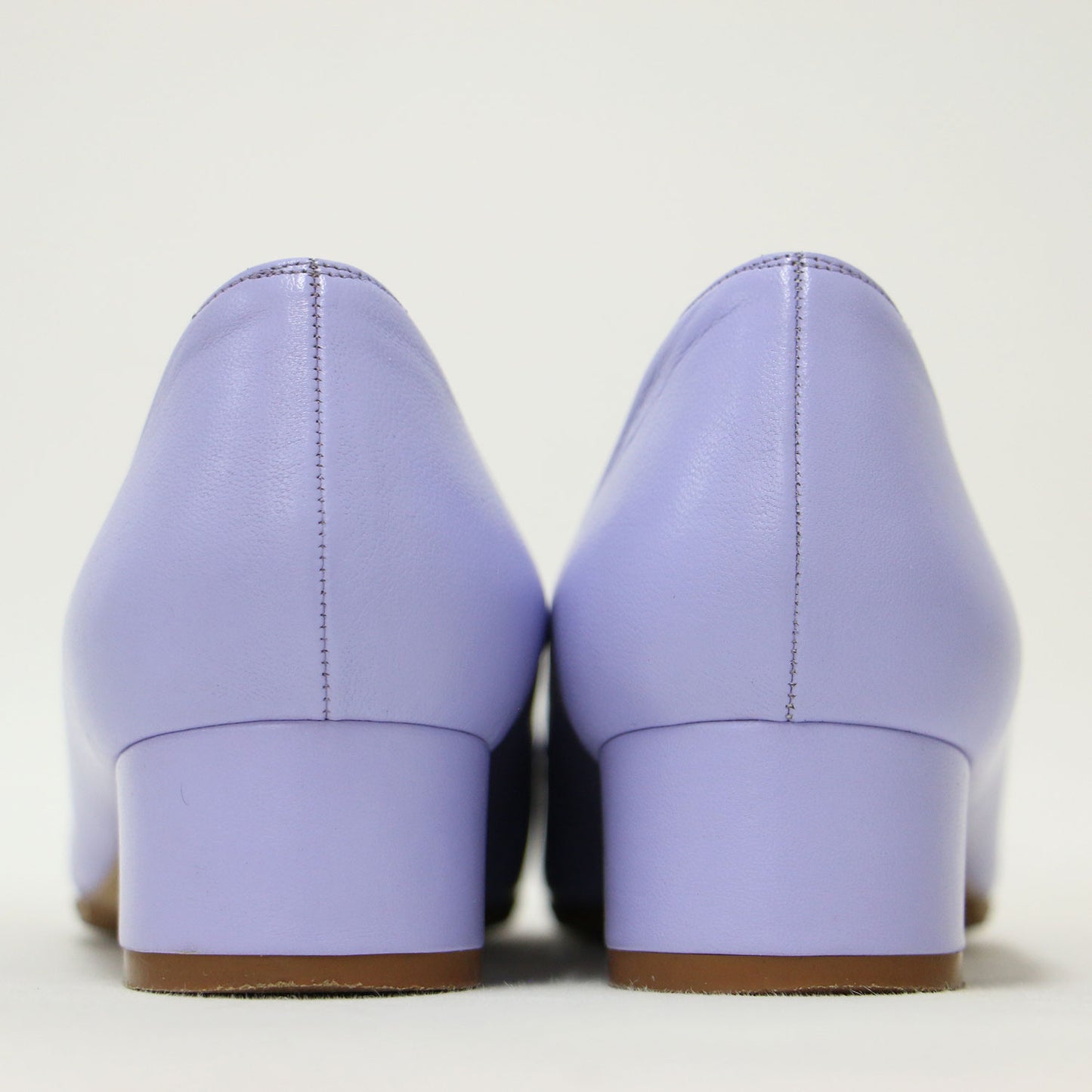 リストニー レザー チャンキーヒール パンプス / LISTONY アーモンドトゥ ローヒール 牛革