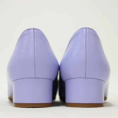 リストニー レザー チャンキーヒール パンプス / LISTONY アーモンドトゥ ローヒール 牛革