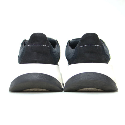 ランナー レザー スニーカー / レースアップ ボリュームソール スウェード メッシュ