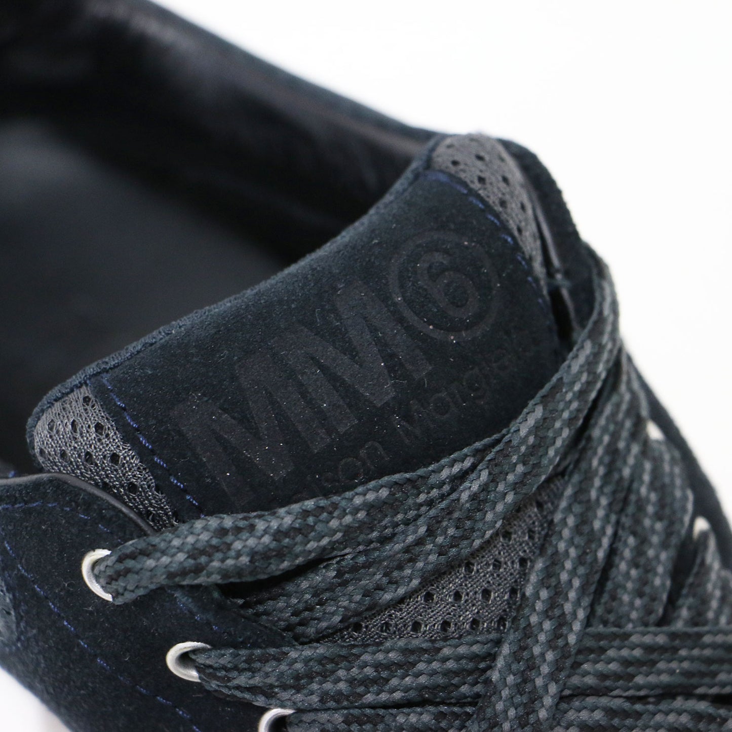 ランナー レザー スニーカー / レースアップ ボリュームソール スウェード メッシュ