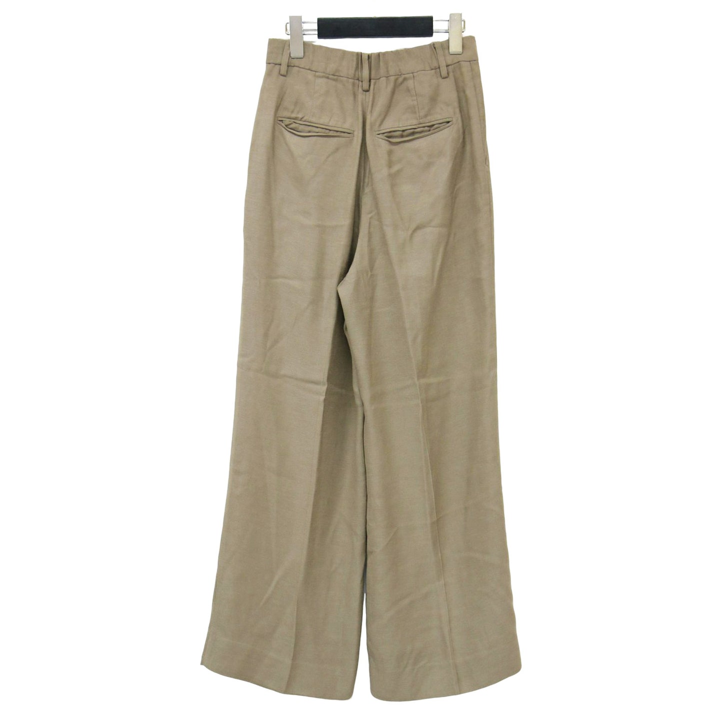 24春夏 ウォッシャブル リネン ハイウエスト パンツ / washable linen ワイド センタープレス タック