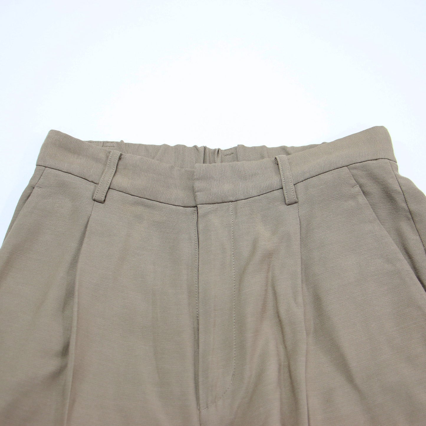24春夏 ウォッシャブル リネン ハイウエスト パンツ / washable linen ワイド センタープレス タック