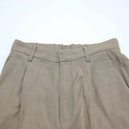 24春夏 ウォッシャブル リネン ハイウエスト パンツ / washable linen ワイド センタープレス タック