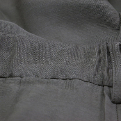 24春夏 ウォッシャブル リネン ハイウエスト パンツ / washable linen ワイド センタープレス タック