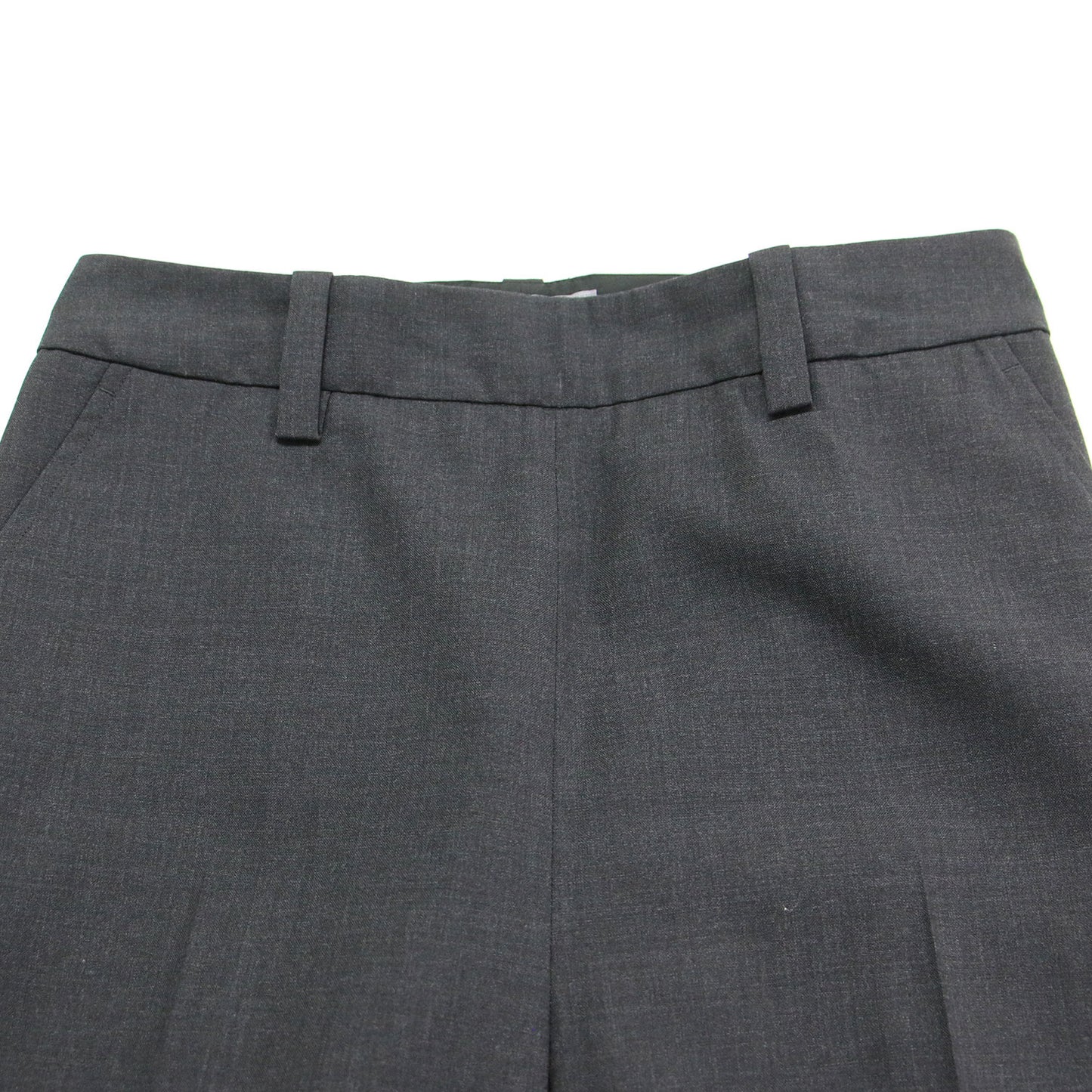 24春夏 サマー ウール ワイド パンツ / SUMMER WOOL POPLIN トラウザーズ ストレート ハイウエスト