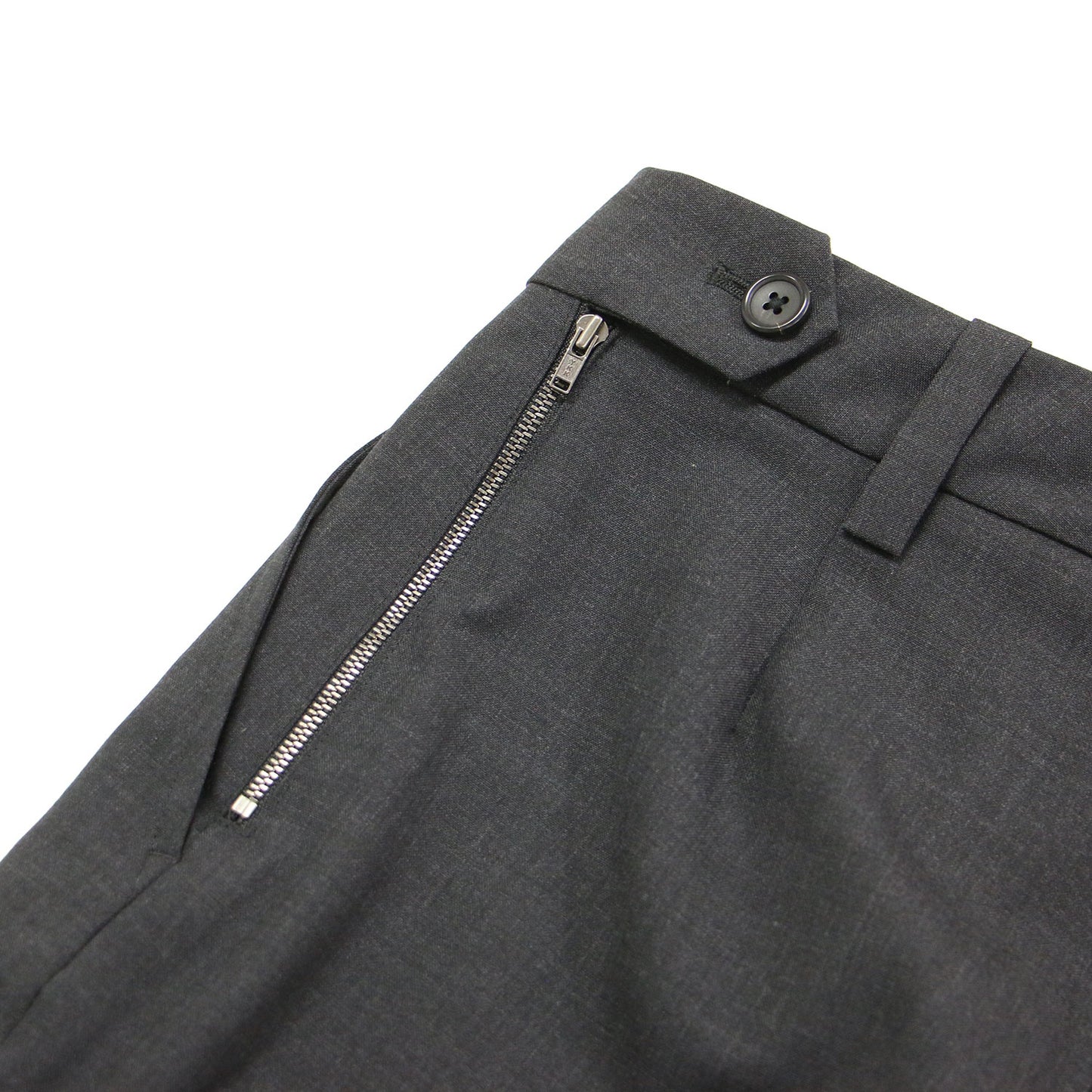 24春夏 サマー ウール ワイド パンツ / SUMMER WOOL POPLIN トラウザーズ ストレート ハイウエスト