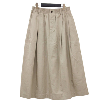 ライト コットン リネン ツイル スカート / LIGHT COTTON LINEN TWILL SKIRT ミディ丈 Aライン ウエストゴム タック