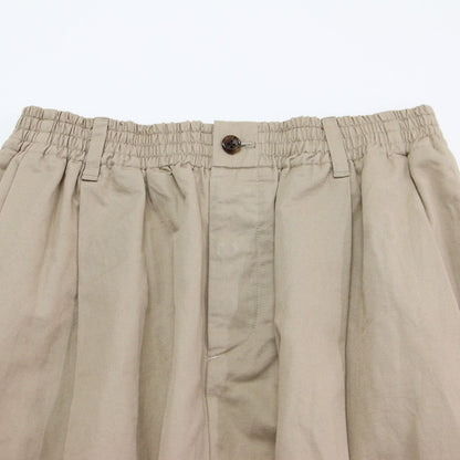 ライト コットン リネン ツイル スカート / LIGHT COTTON LINEN TWILL SKIRT ミディ丈 Aライン ウエストゴム タック
