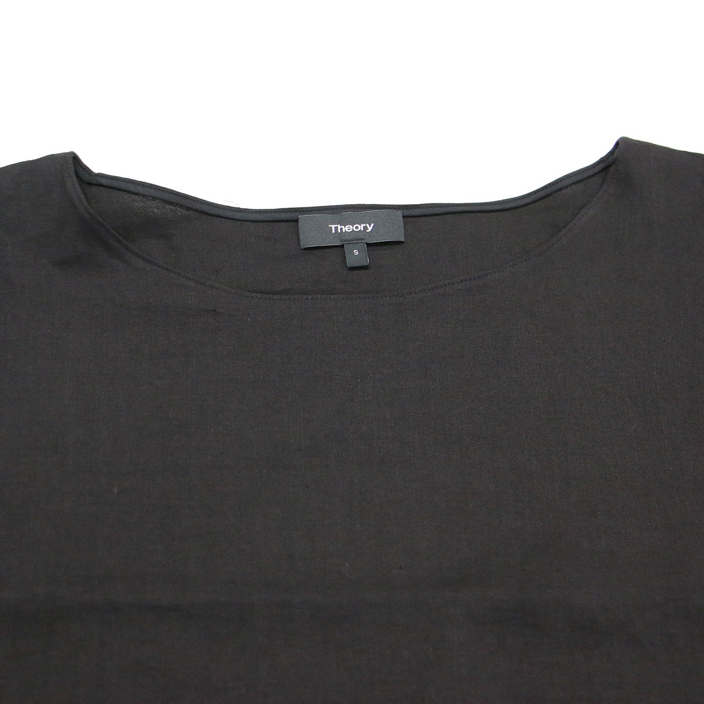 ストレッチ リネン ノースリーブ ブラウス / ECO.CRUNCH.WASH/EASY.STRAIGHT.TOP プルオーバー ショート丈 ボートネック