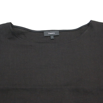 ストレッチ リネン ノースリーブ ブラウス / ECO.CRUNCH.WASH/EASY.STRAIGHT.TOP プルオーバー ショート丈 ボートネック