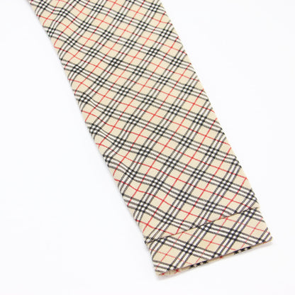 ノバチェック スウェット シャツ / プルオーバー ショート丈 クルーネック 長袖 コットン