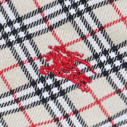 ノバチェック スウェット シャツ / プルオーバー ショート丈 クルーネック 長袖 コットン