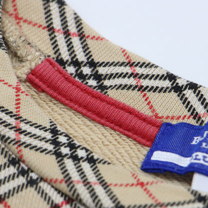 ノバチェック スウェット シャツ / プルオーバー ショート丈 クルーネック 長袖 コットン