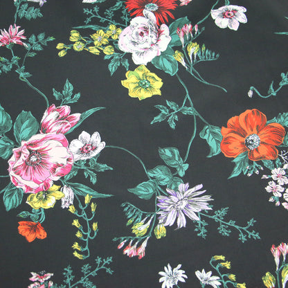 22秋冬 スタンドカラー ティアード ワンピース / ロング Vネック 長袖 フレア 花柄