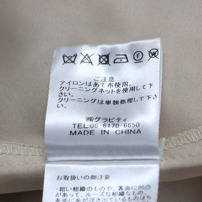 バックリボン エンブロイダリー レース ドレス / ワンピース ミディ丈 長袖 チュール スタンドカラー 2WAY