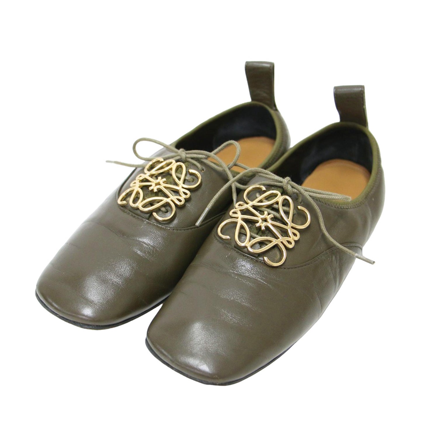 アナグラム ソフト ダービー フラット シューズ / スクエアトゥ レースアップ レザー