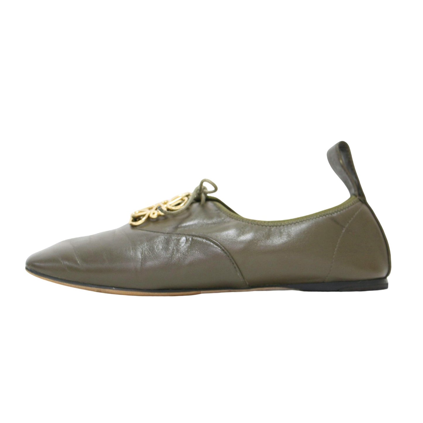 アナグラム ソフト ダービー フラット シューズ / スクエアトゥ レースアップ レザー