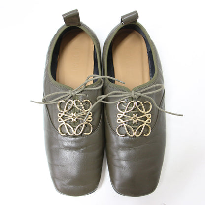 アナグラム ソフト ダービー フラット シューズ / スクエアトゥ レースアップ レザー