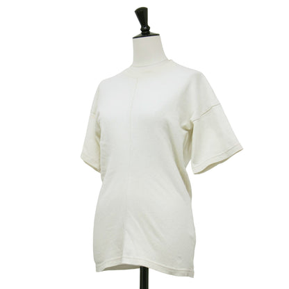 コットン アシンメトリー 半袖 Tシャツ / カットソー クルーネック ショートスリーブ ドレープ