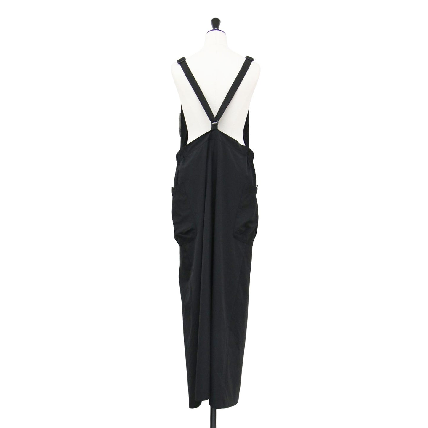 23春夏 ウェーブ フロント ジップ ワンピース / WAVE FRONT ZIP ONEPIECE ジャンパースカート ロング ストレッチ ナイロン