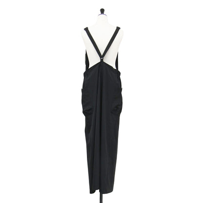 23春夏 ウェーブ フロント ジップ ワンピース / WAVE FRONT ZIP ONEPIECE ジャンパースカート ロング ストレッチ ナイロン
