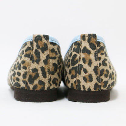 Le decore 25春夏 レオパード バレエシューズ / パンプス フラット スクエアトゥ パイピング ヒョウ柄