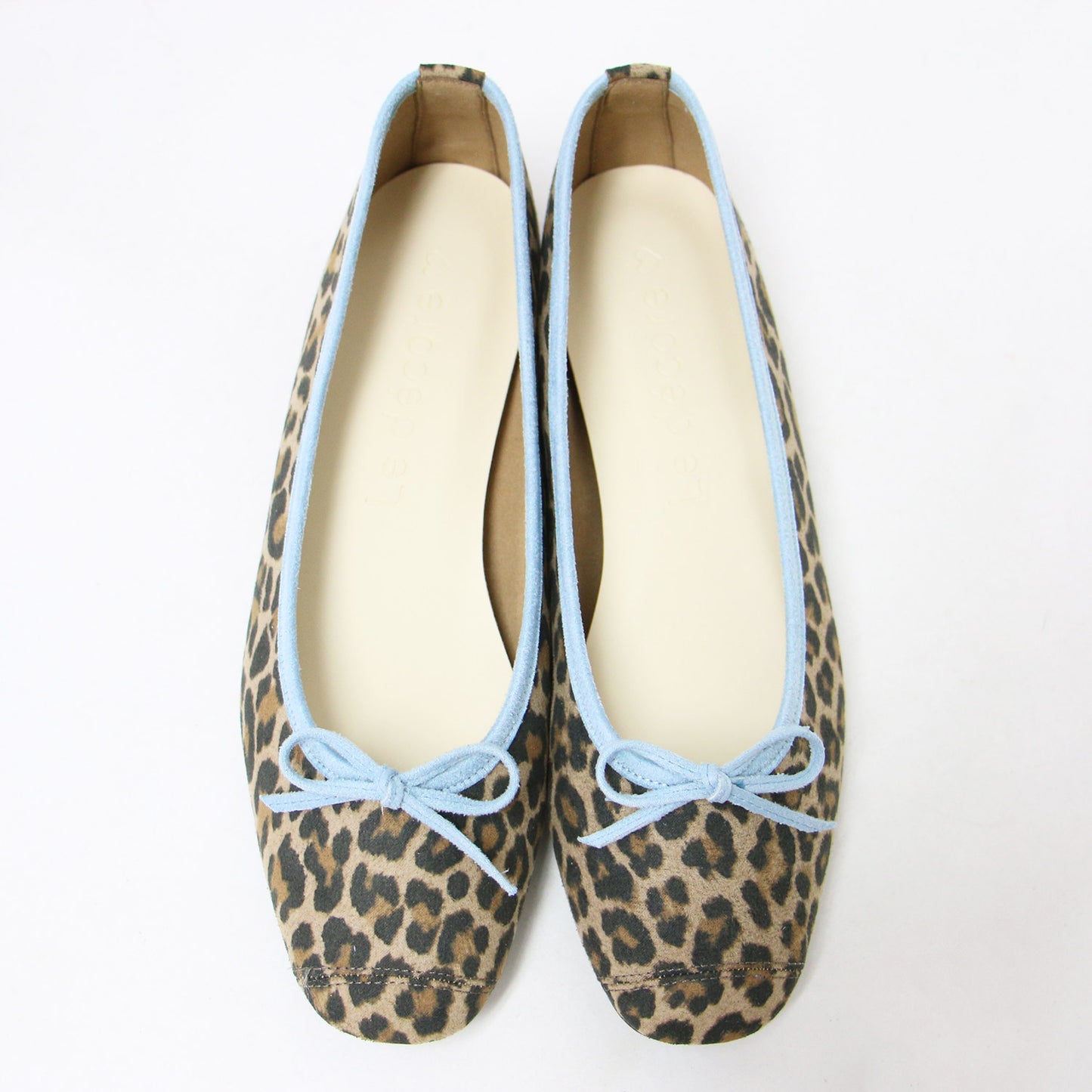 Le decore 25春夏 レオパード バレエシューズ / パンプス フラット スクエアトゥ パイピング ヒョウ柄
