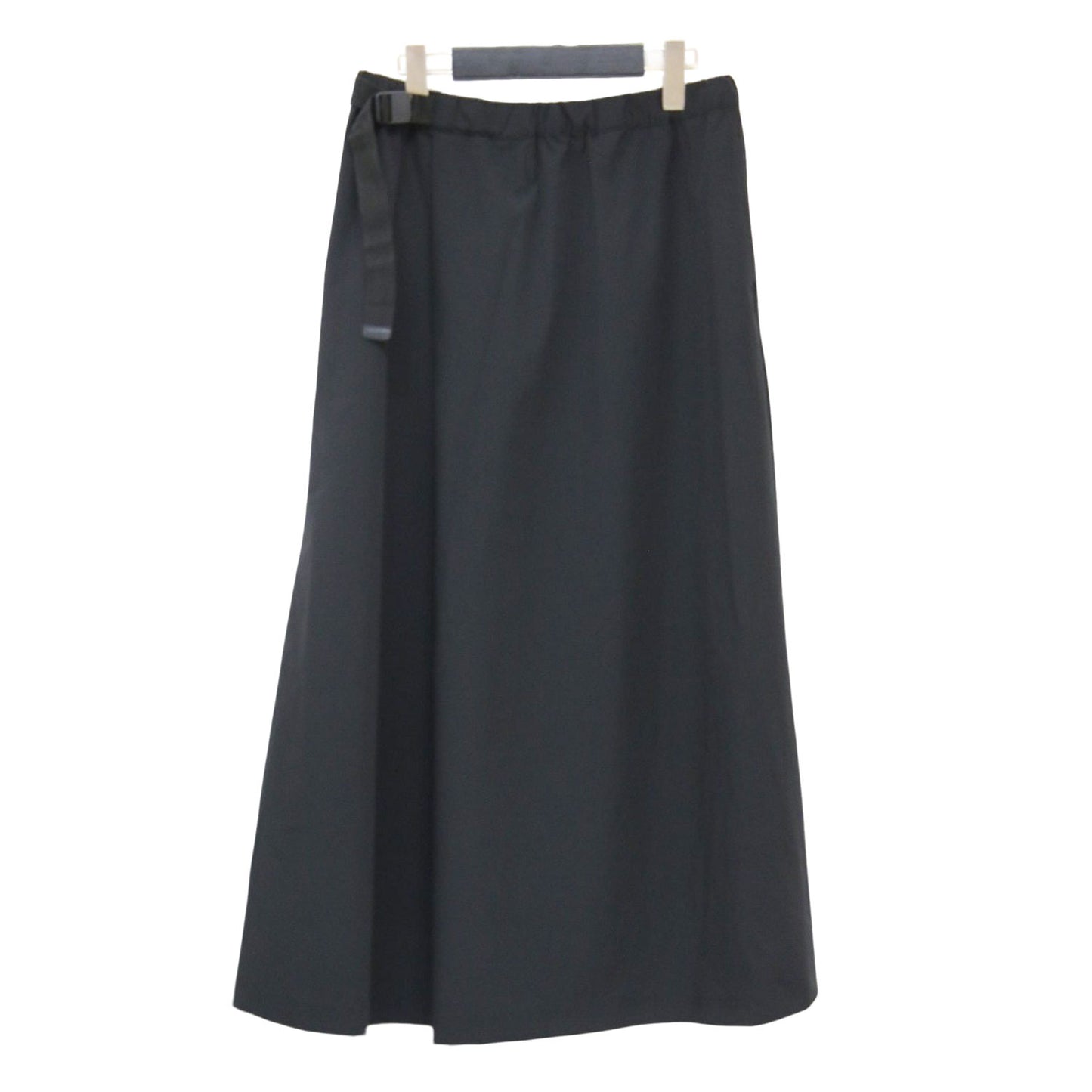 24春夏 ウェーブ アジャスト スカート / WAVE ADJUST SKIRT ロング Aライン タック ナイロン