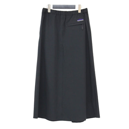 24春夏 ウェーブ アジャスト スカート / WAVE ADJUST SKIRT ロング Aライン タック ナイロン