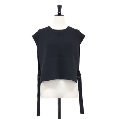 22春夏 コットン リリー ベスト / ニット プルオーバー ショート丈 クルーネック