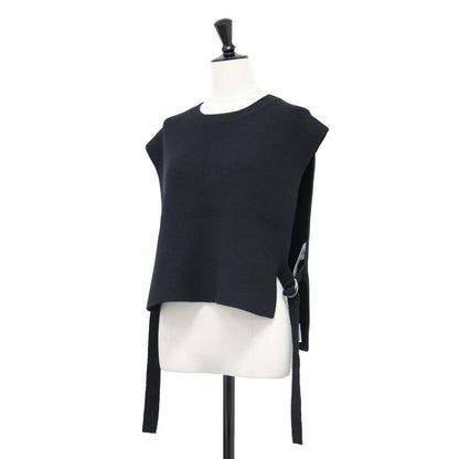 22春夏 コットン リリー ベスト / ニット プルオーバー ショート丈 クルーネック