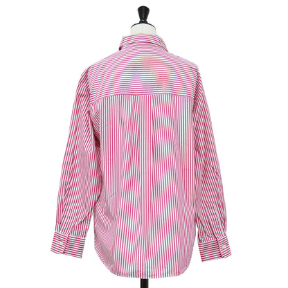 24秋冬 50コットン スタンダード シャツ / レギュラーカラー 長袖 ストライプ