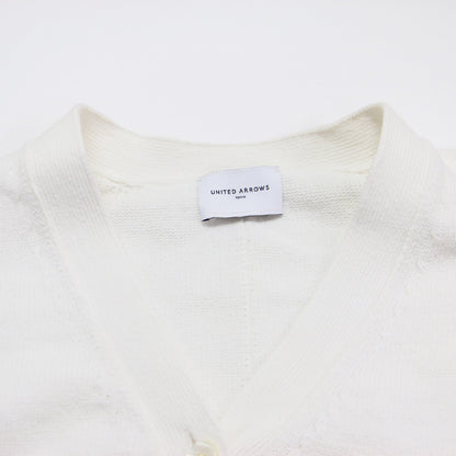 21春夏 サイドスリット カーディガン / ニット Vネック 長袖 ポケット オーバーサイズ コットン