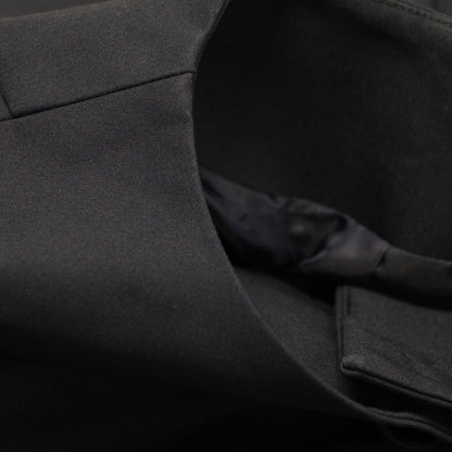 22秋冬 バックペプラム ノーカラー コート / 長袖 膝丈 コクーンシルエット ダウンショルダー