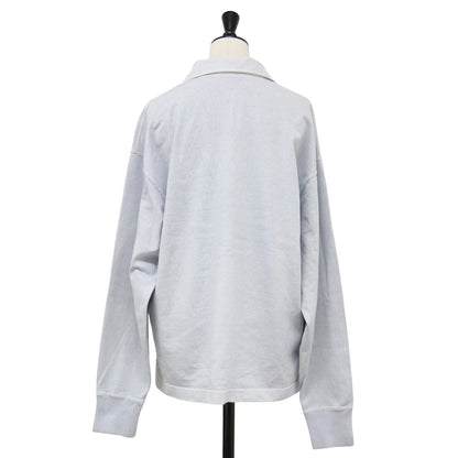 コットン ピングメントダイ スキッパー プルオーバー / OPEN END COTTON PIGMENT DYE SKIPPER PULL OVER ラガーシャツ Vネック 長袖
